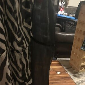 Calvin Klein Black and White Zebra Print Scarf